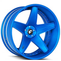 22" Staggered Forgiato Wheels Classico-ECL Custom Candy Blue Forged Rims