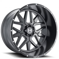 22" Hostile Wheels H128 Diablo Satin Black Off-Road Rims