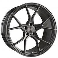 20" Staggered Stance Wheels SF07 Brushed Dual Gunmetal Flow Formed Rims