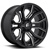 20" Fuel Wheels D711 Rage Gloss Black Milled Off-Road Rims 