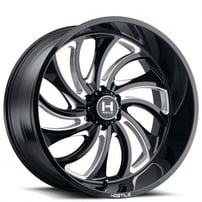 20" Hostile Wheels H118 Demon Gloss Black with Milled Accent Off-Road Rims