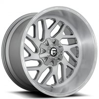 22" Fuel Wheels D715 Triton Platinum Brushed Gunmetal with Tinted Clear Off-Road Rims