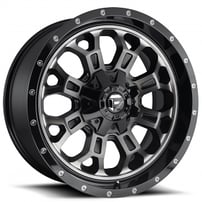 17" Fuel Wheels D561 Crush Gloss Black Double Dark Tint Off-Road Rims 