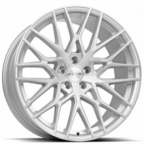 20" Staggered Luxxx Alloys Wheels Lux LFF01 Pista Silver Brushed Flow Formed Rims
