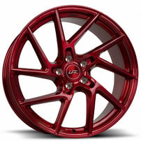 20" Staggered Luxxx Alloys Wheels Lux LFF02 Leon Roja Red Brushed Flow Formed Rims