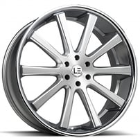 26" Luxxx Alloys Wheels Lux LE13 Brushed Face Milled with SS Lip Rims