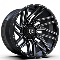 20" TIS Wheels 554BM Gloss Black Milled Off-Road Rims
