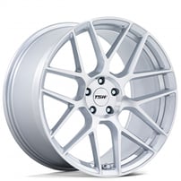 17" TSW Wheels TW002 Lasarthe Gloss Silver Machined Flow Formed Rims