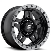 15" Fuel Wheels D557 Anza Matte Black with Grey Ring Crossover Rims
