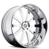 19" Staggered Forgiato Wheels Concavo Chrome Forged Rims