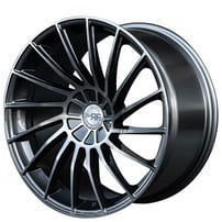 20" Staggered Road Force Wheels RFF-3 Gunmetal Machined Flow Formed Rims