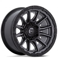 22" Fuel Wheels FC866AB Piston Matte Gunmetal with Gloss Black Lip Off-Road Rims