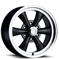17" Vision Wheels 141 Legend 6 Gloss Black with Machined Lip Rims