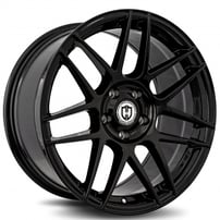 18" Staggered Curva Wheels CFF300 Gloss Black Flow Forged Rims 