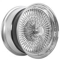 13x7" LA Wire Wheels Standard 100-Spoke Straight Lace Chrome Rims