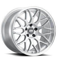18" Staggered ESR Wheels AP1 Hyper Silver with Machined Lip JDM Style Rims