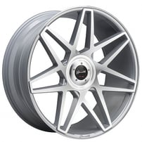 24" Gianelle Wheels Parma with Cap Gloss Silver with Machined Rims 