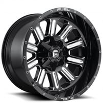 17" Fuel Wheels D620 Hardline Gloss Black Milled Crossover Rims