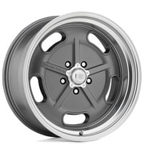 17" American Racing Wheels Vintage VN511 Salt Flat Mag Gray with Diamond Cut Lip Rims