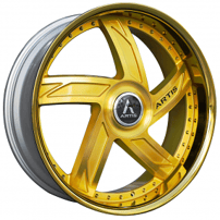 24" Artis Wheels Vestavia XL Gold Rims