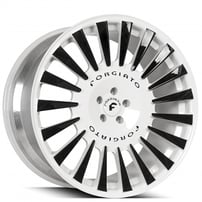 21" Staggered Forgiato Wheels Calibro-M Brushed 2 Tone Forged Rims
