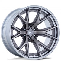 22" Fuel Wheels FC402AP Catalyst Platinum with Chrome Lip Off-Road Fusion Forged Rims
