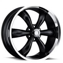 20" Vision Wheels 142 Legend 6 Gloss Black with Machined Lip Rims