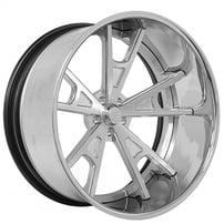 22" Snyper Forged Wheels Valkyre Brushed Face with Chrome Lip Rims