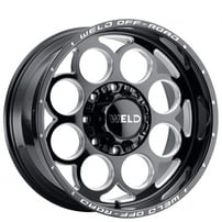 20" Weld Off-Road Wheels Redondo W113 Gloss Black Milled Rotary Forged Rims