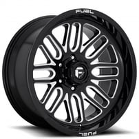 20" Fuel Wheels D662 Ignite Gloss Black Milled Off-Road Rims 