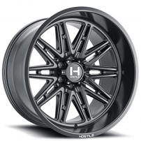 24" Hostile Wheels H126 Maniac Satin Black Off-Road Rims
