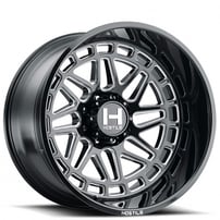 24" Hostile Wheels H122 Reaper Black Milled Off-Road Rims