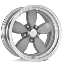 15" American Racing Wheels Vintage VN402 Classic 200S Two-Piece Vintage Silver Center with Polished Barrel Rims