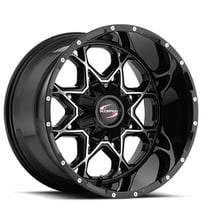 20" Scorpion Wheels SC-10 Black Machined Off-Road Rims 