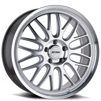 16" Petrol Wheels P4C Silver with Machined Face and Lip Rims