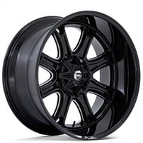 24" Fuel Wheels FC853BE Darkstar Gloss Black Milled Off-Road Rims
