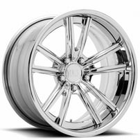 24" U.S. Mags Forged Wheels Bastille Concave US587 Polished with Clear Coat Vintage Forged 2-Piece Rims 