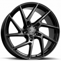 20" Luxxx Alloys Wheels Lux LFF02 Leon Black with Titanium Brushed Flow Formed Rims