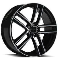 19" Vision Wheels 475 Clutch Gloss Black with Machined Face Rims