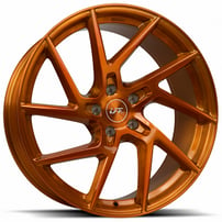 20" Staggered Luxxx Alloys Wheels Lux LFF02 Leon Sunset Orange Brushed Flow Formed Rims