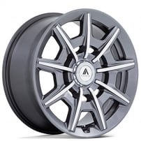 22" Staggered Asanti Wheels ABL-41 Esquire Gloss Anthracite with Bright Machined Rims