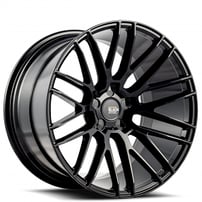 20" Staggered Savini Wheels Black Di Forza BM13 Gloss Black Rims