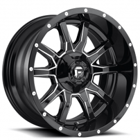 20" Fuel Wheels D627 Vandal Gloss Black Milled Crossover Rims