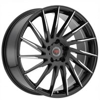 17" Revolution Racing Wheels R15 Black with Machined Tips Rims