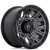 17" Fuel Wheels D825 Traction Matte Gunmetal with Black Ring Off-Road Rims