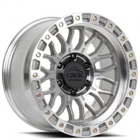 17" Lock Off-Road Wheels Combat Machined with Clear Coat Rims
