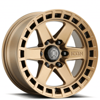 17" ICON Alloys Wheels Raider Satin Brass Off-Road Rims