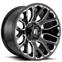 20" Fuel Wheels D623 Warrior Gloss Black Milled Crossover Rims