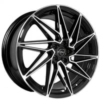 20" Elegant Wheels E015 Gloss Black with Machined Face Rims
