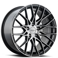 17" Versus Wheels VS442 Black with Machined Face Rims